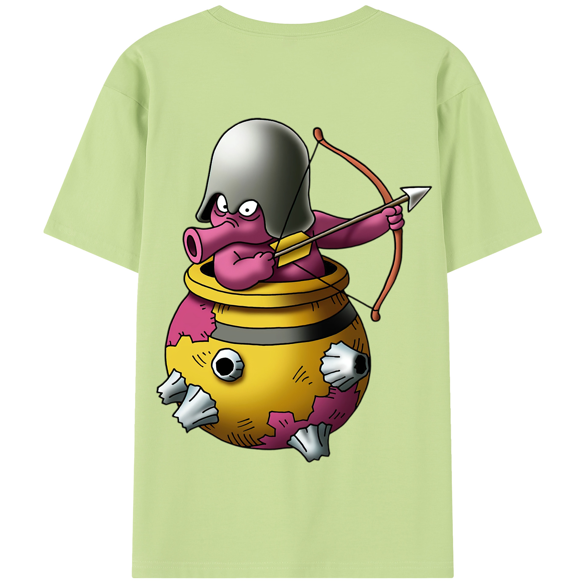 （画像用） ドラゴンクエスト Doragon Kuesuto Dragon Quest 綿100％半袖Tシャツ（背面プリント）